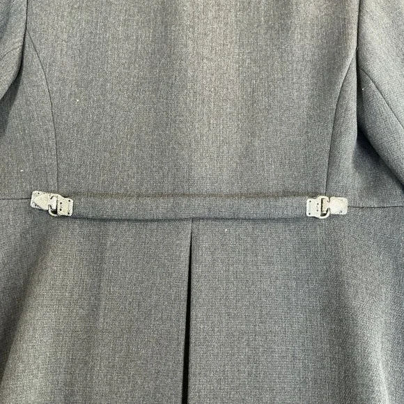 Vintage Betty Rose Gray Wool Jacket Double Breasted 1960s Mod Coat Damage - Picture 14 of 16